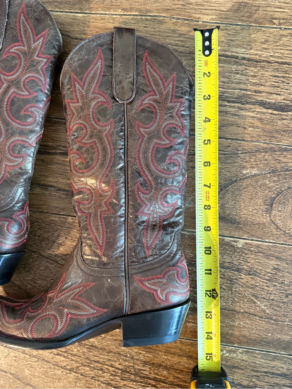Old Gringo Leather Western Heeled Boots with Red Stitching - Picture 10 of 10